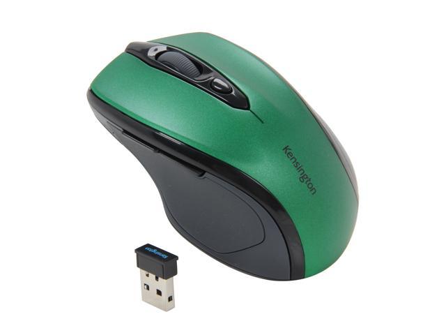 Kensington Pro Fit Mid-Size Mouse K72424AM Emerald Green 1 x Wheel USB RF Wireless Optical Mouse