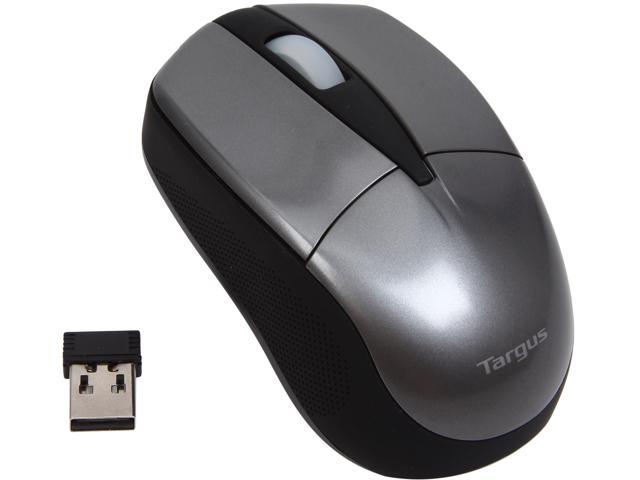 Targus Stow-N-Go Mouse AMW2507US Silver/Black 3 Buttons 1 x Wheel USB Wired / Wireless Optical Mouse Manufacturer Recertified