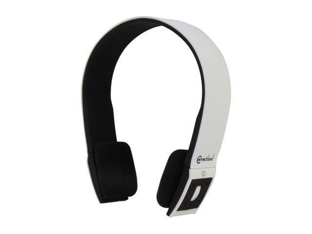 ConnectLand Black/White CL-AUD23029 Supra-aural Bluetooth v2.1 EDR Stereo Headset with Microphone - White/Black