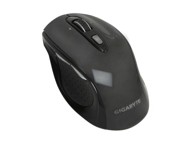GIGABYTE M7700 GM-M7700 Noble Black Tilt Wheel USB RF Wireless Laser 1600 dpi Mouse