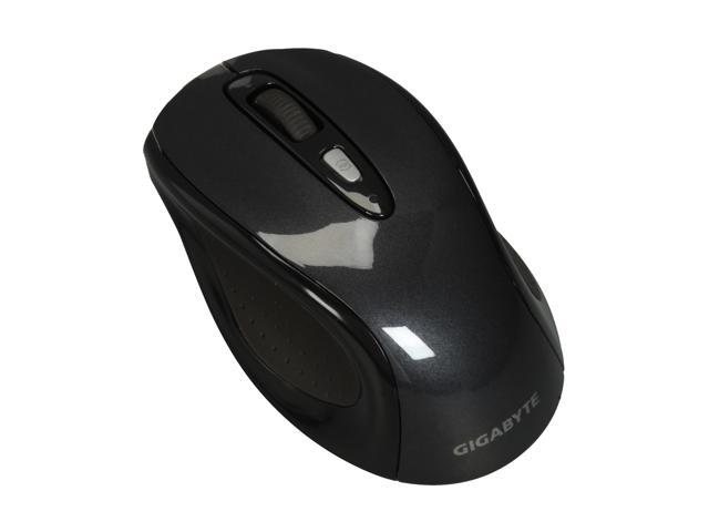 GIGABYTE GM-M7600 Black 4 Buttons 2.4GHz Wireless Optical 1600 dpi Notebook Mouse