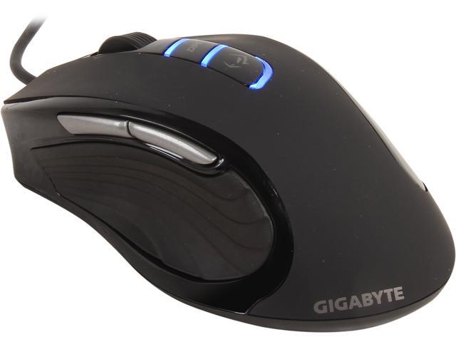 GIGABYTE GM-M6980X Black 9 Buttons Tilt Wheel USB Wired Pro-Laser 5600 dpi Gaming Mouse