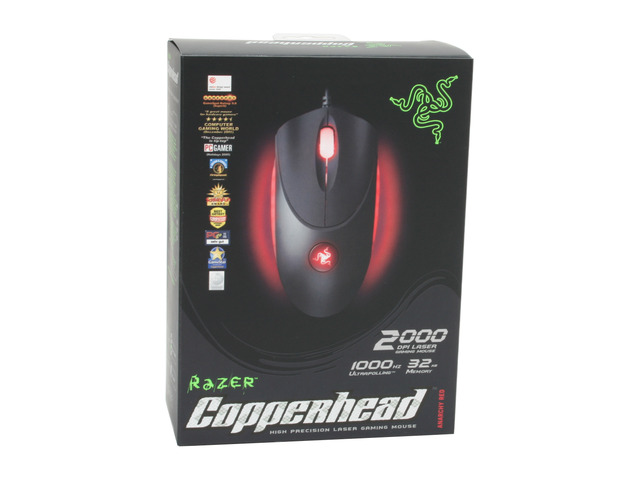 Mouse Copper Razer RAZER RZ01-00050200-R2M1 Anarchy Red Wired Laser Copperhead Mouse ...