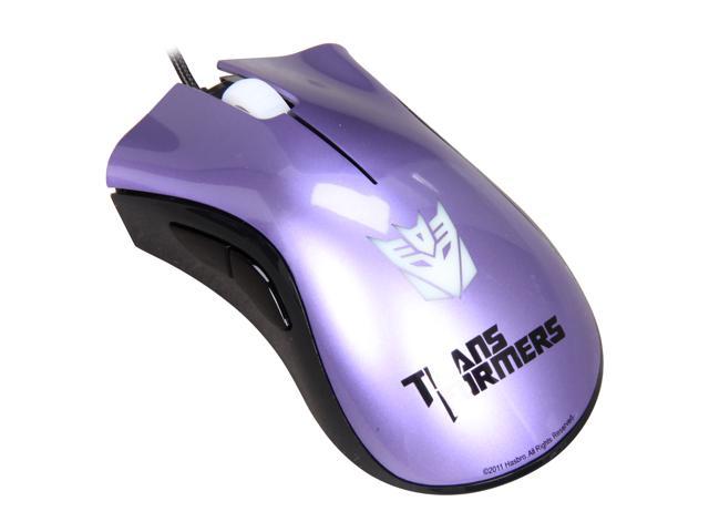 RAZER DeathAdder - Transformers 3 Collectors Edition - Shockwave RZ01-00152900-R3U1 Purple 5 Buttons 1 x Wheel USB Wired Optical 3500 dpi Mouse