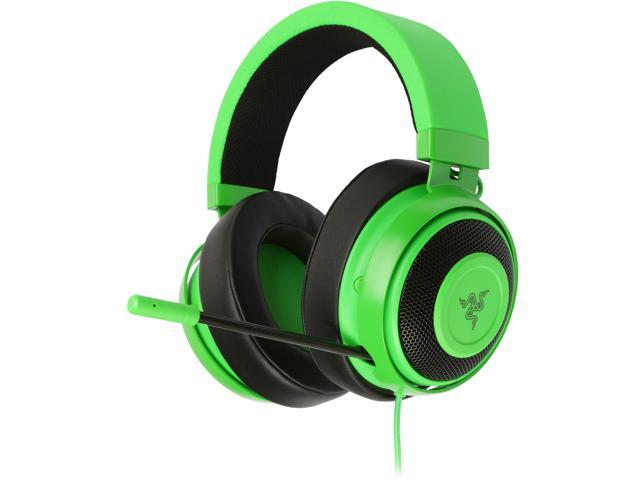 Used Very Good Razer Kraken Pro V2 Oval Ear Cushions Analog Gaming Headset For Pc Xbox One And Playstation 4 Green Newegg Com