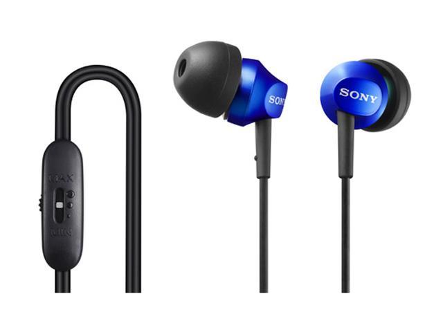SONY Blue MDR-EX58V/BLU In-Ear EX Earbud with Volume Control (Blue)