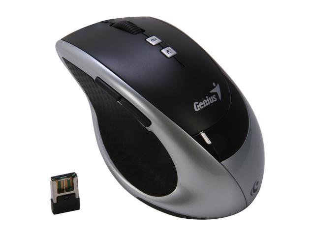 Genius 31030058101 Black 7 Buttons 1 x Wheel USB RF Wireless 1600 dpi BlueEye engine DX-ECO Battery-Free BlueEye Mouse