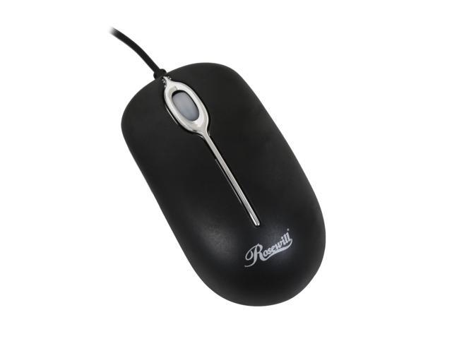 Rosewill RM-C2P Mouse – Black, 3 Buttons, 1 x Wheel, PS/2 Wired, Optical, 800 dpi