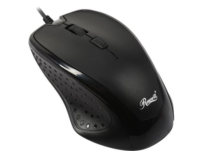 Rosewill RM-D2P 4 Buttons x 1 Wheel Wired Optical Mouse PS2, for Both Hands, up to 2000DPI