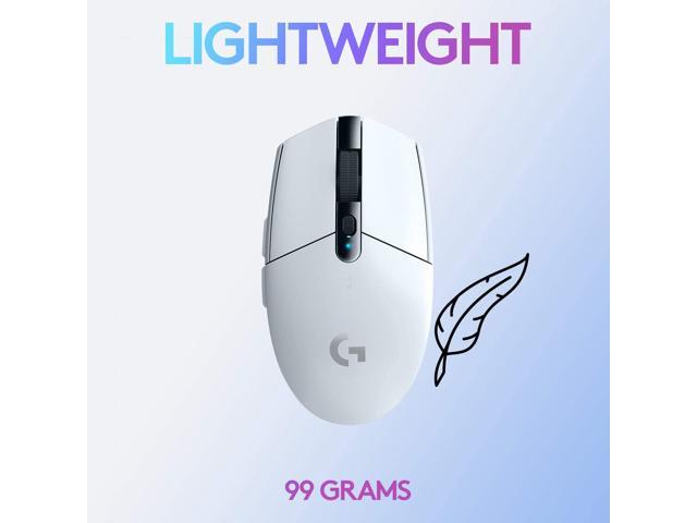 Logitech G305 LIGHTSPEED Wireless Gaming Mouse, Hero 12K Sensor, 12,000 DPI, Lightweight, 6 Programmable Buttons, Battery Life, On-Board Memory, PC/Mac - White Mice - Newegg.com