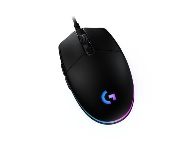 Logitech G203 Wired Gaming Mouse, 8,000 DPI, Rainbow Optical Effect LIGHTSYNC RGB, 6 Programmable Buttons, On-Board Memory, Screen Mapping, PC/Mac Computer and Laptop Compatible - Black