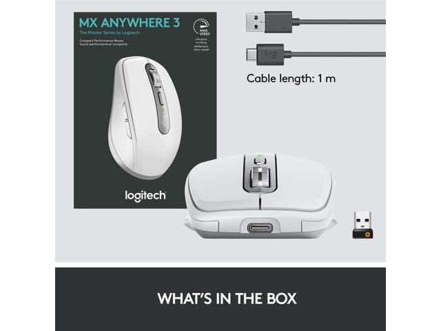 Logitech MX Anywhere 3 Compact Performance Mouse, Wireless, Comfort ...