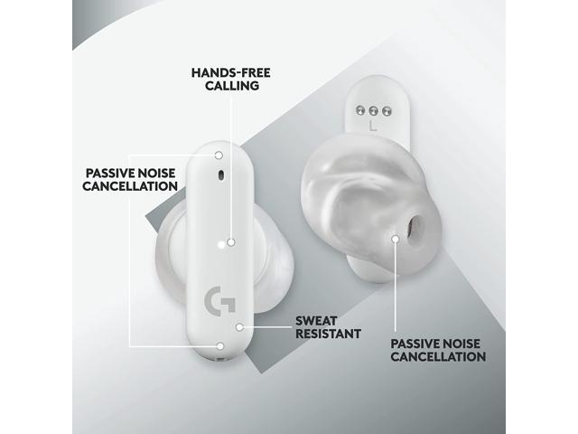Logitech G FITS True Wireless Gaming Earbuds, Custom Molded Fit, Lightspeed  Bluetooth, Four Beamforming Microphones, PC, Mac, PS5, PS4, Mobile,  Nintendo Switch White Gaming Headsets