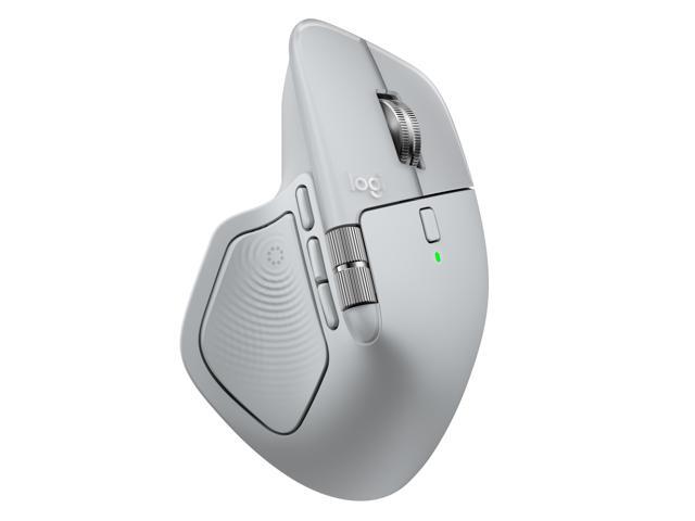 Logitech MX Master 4 - Wireless Bluetooth Mouse with Ultra-fast Scrolling, Ergo, haptic feedback, Customize vibration intensity - Pale Gray