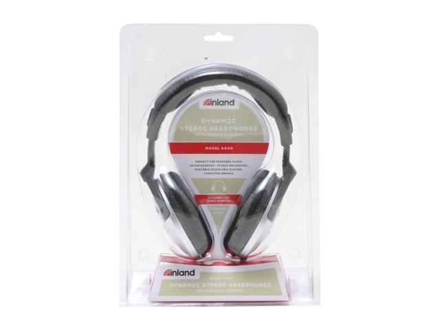 inland 87050 3.5mm Connector Circumaural Dynamic Stereo Headphone with Volume Control