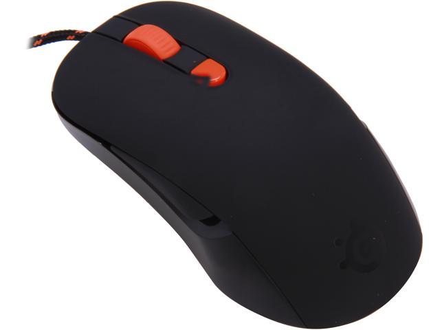 SteelSeries Kana 62030 Black & Orange 6 Buttons 1 x Wheel USB Wired Optical 3200 dpi Gaming Mouse