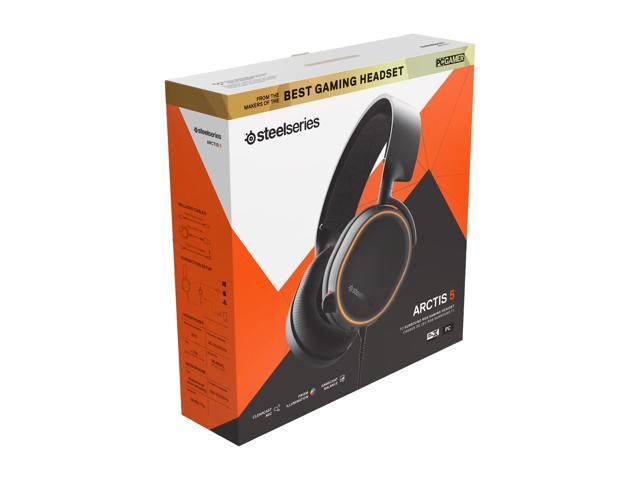 henvise binding Styre SteelSeries Arctis 5 - RGB Illuminated Gaming Headset with DTS Headphone: X  v2.0 Surround - for PC and PlayStation 4 - Black - Newegg.com