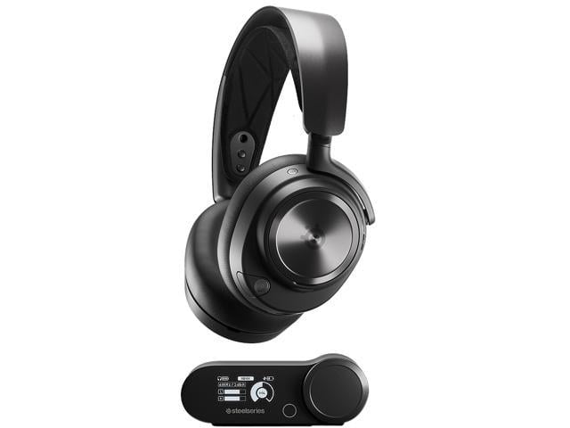 SteelSeries Arctis Nova Pro Wireless Multiplatform High-Fidelity Gaming Audio with Active Noise Cancellation - Black