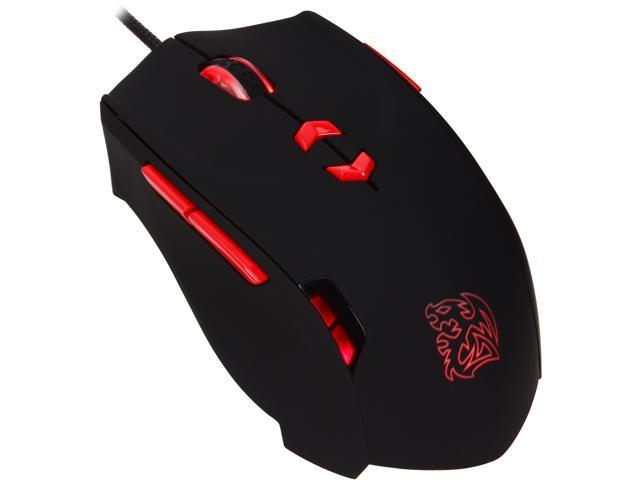 Tt eSPORTS THERON Infrared MO-TRN006DTM Black 8 Buttons 1 x Wheel USB Wired Optical 4000 dpi Gaming Mouse