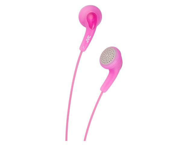 JVC Gumy HA-F140-P 3.5mm Gold-Plated Connector Earbud Pink Headphone