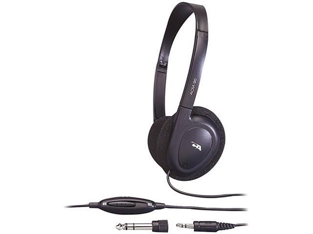 Cyber Acoustics Black ACM-90B 3.5 mm plug and 1/4" adapter (included) Connector PC/Audio Stereo Headphone