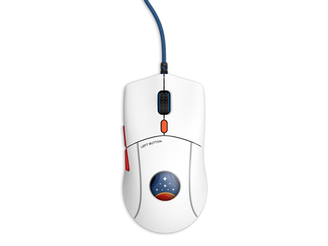 NZXT Lift 2 Starfield ULTRA LIGHTWEIGHT Symmetrical Wired Gaming Mouse, 26,000 DPI, 58g, White
