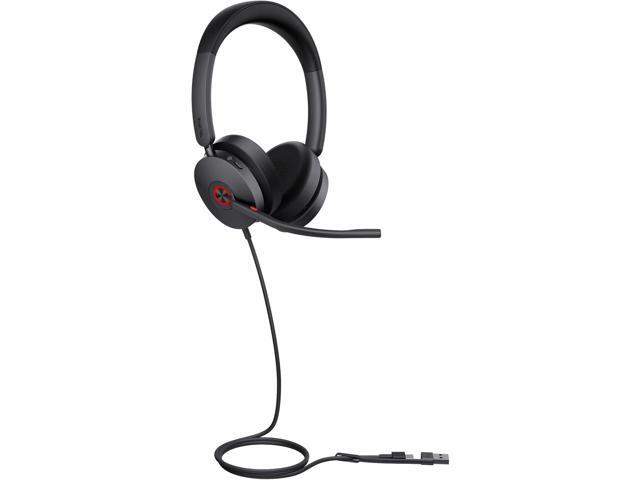 Yealink UH48 ANC Wired Headset with Microphone, Active Noise Cancelling USB Headphones for PC, MS Teams Certified Works with All Other Call Platforms, All Day Comfort, Mute Button