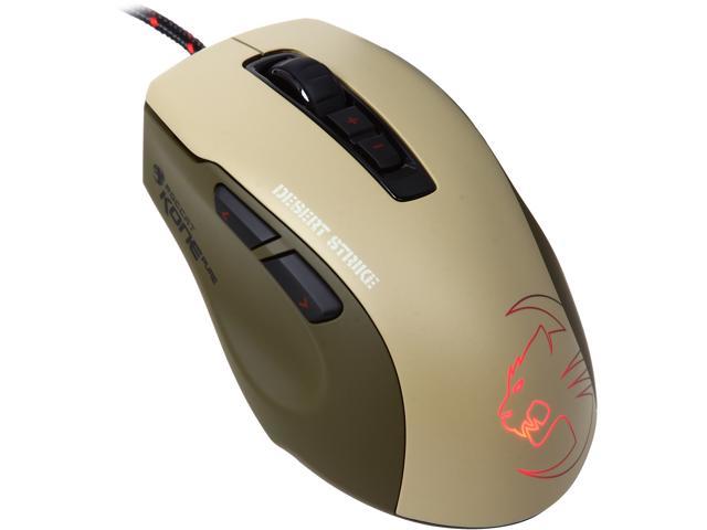Roccat Kone Pure Military Roc 11 713 Wired Optical Core Performance Gaming Mouse Desert Strike Newegg Com