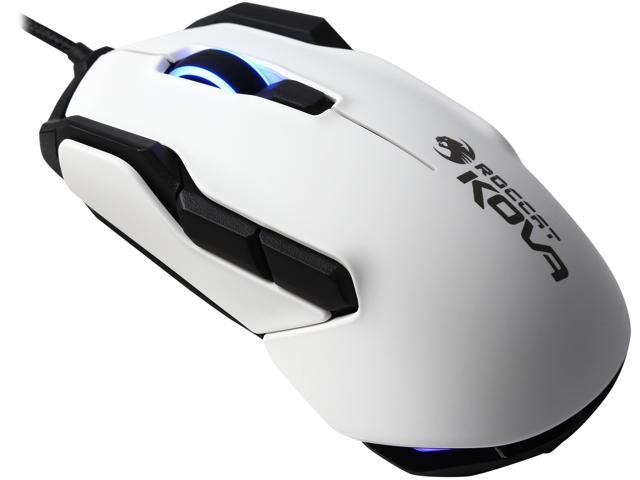 Roccat Kova Rgb Performance Gaming Mouse White Newegg Com