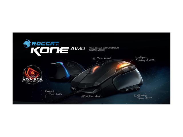 ROCCAT Kone AIMO ROC-11-815-BK Black Tilt Wheel USB 2.0 Wired Optical 12000  dpi Gaming Mouse