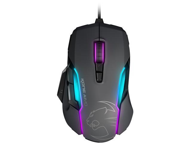 ROCCAT Kone AIMO ROC-11-815-GY Gray 12 Buttons Tilt Wheel USB 2.0 Wired Optical 12000 dpi Gaming Mouse