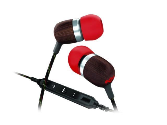 House of Marley Smile Jamaica EM-JE003-FI 3.5mm Connector In-Ear Headphones with Mic & 3-Bottem Controller - Fire