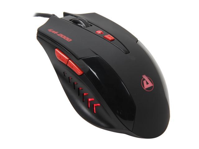 Azio Levetron GM2000 Black 6 Buttons 1 x Wheel USB Wired Optical 2000 dpi Gaming Mouse