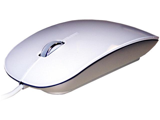 Open Box: ROCKSOUL MS101 MS101007W White Wired Optical Mouse for Mac or ...