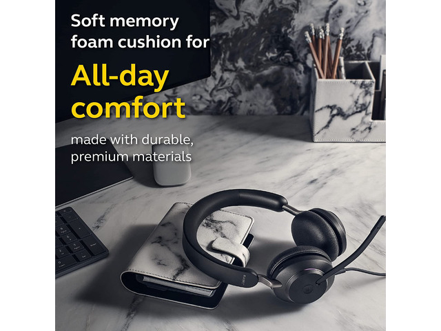 Cuffie Jabra Evolve 20 UC - Stereo, Con Cancellazione Rumore Passiva, Per Lavoro E VoIP
