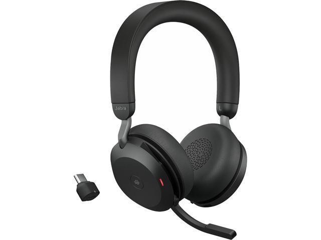 Verbeteren verdwijnen voorspelling Jabra Evolve2 75 PC Wireless Headset with 8-Microphone Technology - Dual  Foam Stereo Headphones with Adjustable Advanced Active Noise Cancelling,  USB-C Bluetooth Adapter and UC Compatibility - Black - Newegg.com
