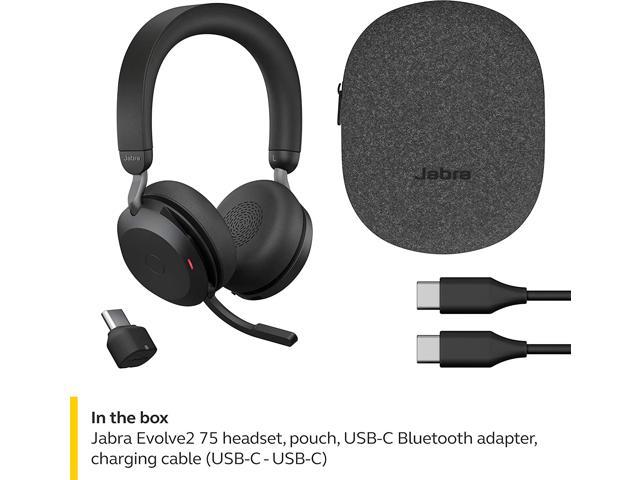 Jabra Evolve2 75 PC Wireless Headset with 8-Microphone