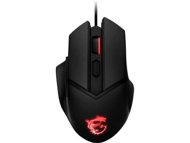 MSI Clutch GM20 ELITE S12-0400D00-C54 Black 6 Buttons 1 x Wheel USB 2.0  Wired Optical 6400 dpi Gaming Mouse