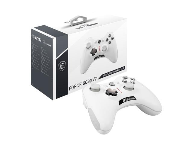 Achtervoegsel spuiten Manuscript MSI Force GC30V2 White Wireless Gaming Controller, Dual Vibration Motors,  Dual Connection Modes, Interchangeable D-Pads, Compatible with PC & Android  - Newegg.com