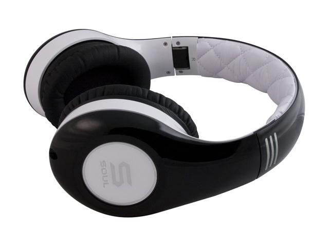 Soul by Ludacris White/Black SL300WB 3.5mm Connector Circumaural High Definition Noise Cancelling Headphone