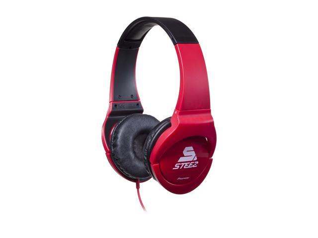 Pioneer SE-MJ721I-R STEEZ Dance - Inspired Effects On-Ear Headphones with Apple In-Line Mic/Control - Red