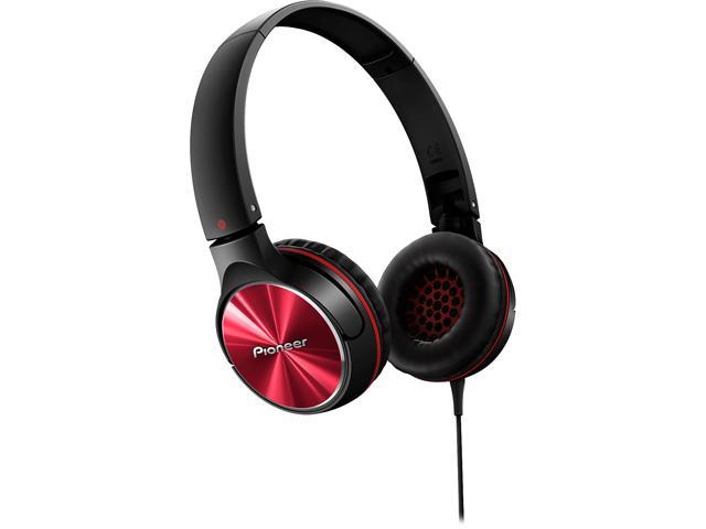 Pioneer SE-MJ532 On-Ear Headphones-Black/Red