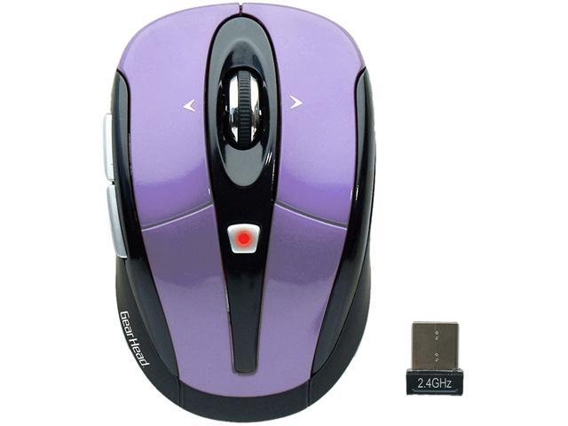 Gear Head MPT3500PUR-CP10 Wireless Optical Nano Mouse - Purple