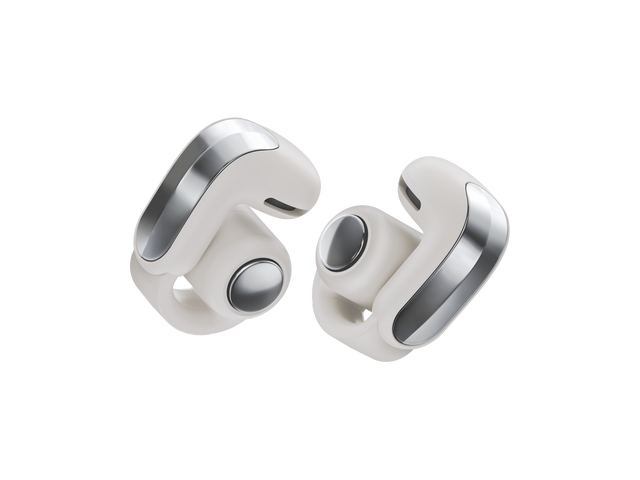 Bose Ultra Open Earbuds (2nd Gen) - Open-Ear, Clip-On, Wireless Earbuds, Bluetooth, Immersive Audio, Wireless Charging, Up to 28 Hrs of Audio, Ideal for Traveling, School, and Office, White