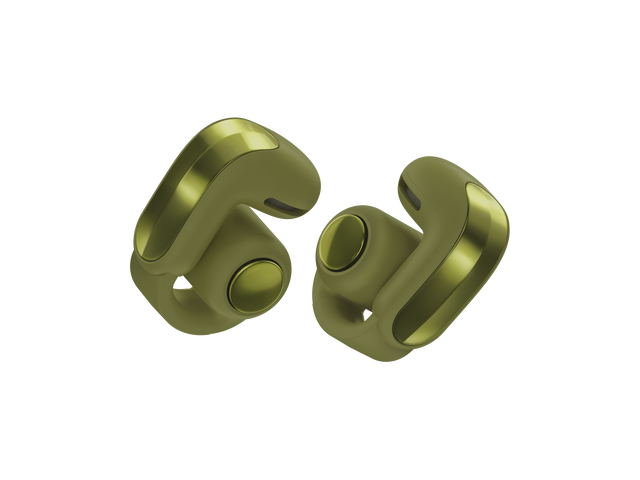 Bose Ultra Open Earbuds (2nd Gen) - Open-Ear, Clip-On, Wireless Earbuds, Bluetooth, Immersive Audio, Wireless Charging, Up to 28 Hrs of Audio, Ideal for Traveling, School, and Office, Olive Green