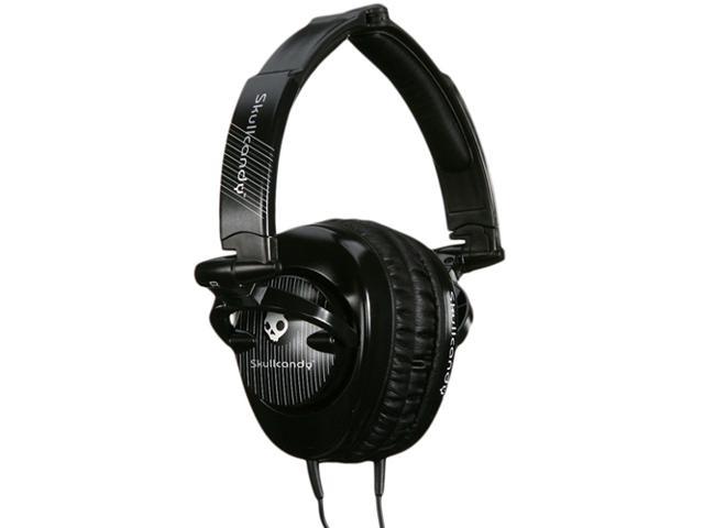 Skullcandy Black SCS-SCBP 3.5mm/ 6.3mm Connector Circumaural Skullcrusher Subwoofer Stereo Headphone (Black Pinstripe)
