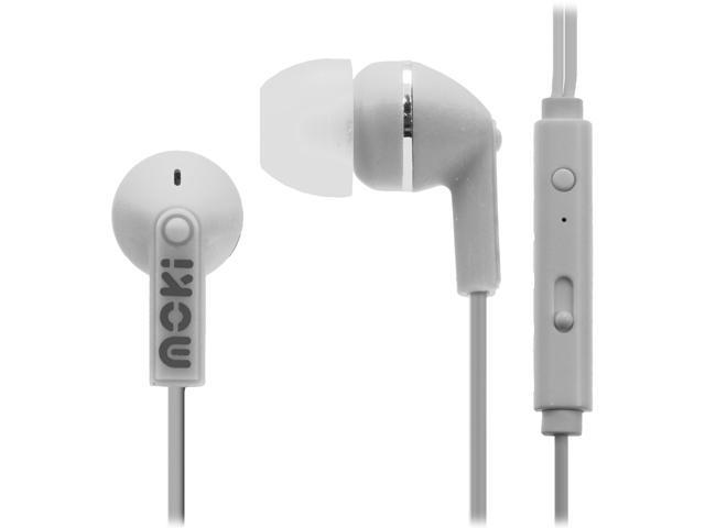 Moki White ACC HCBMW Noise Isolation Earbuds with microphone and ...