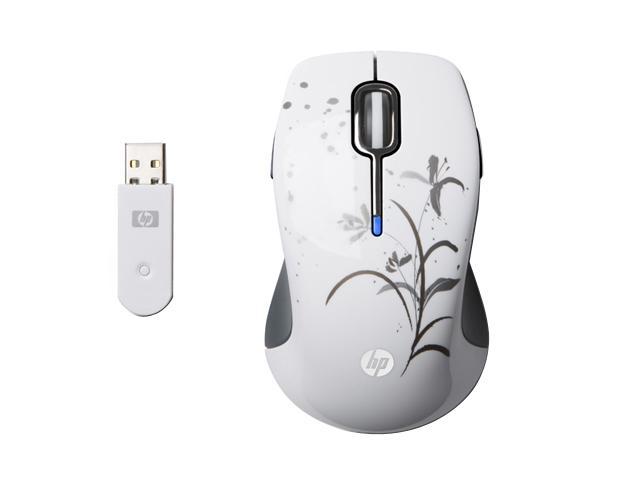 HP NP142AA#ABA Classy White 5 Buttons 27MHz Wireless Optical 1000 dpi Comfort Mouse - Jasmine