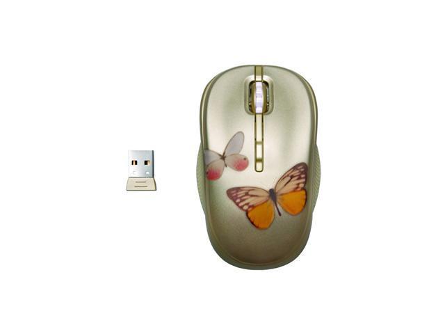 HP WJ161AA Gold 4 Buttons 1 x Wheel USB RF Wireless Optical 1750 dpi Mouse