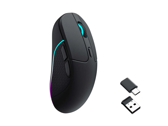 Keychron M3 Wireless Mouse RGB - Black - 1K Polling Rate - 26000 DPI - Lightweight - 2.4 GHz or Bluetooth 5.1 connectivity M3-A1 Black